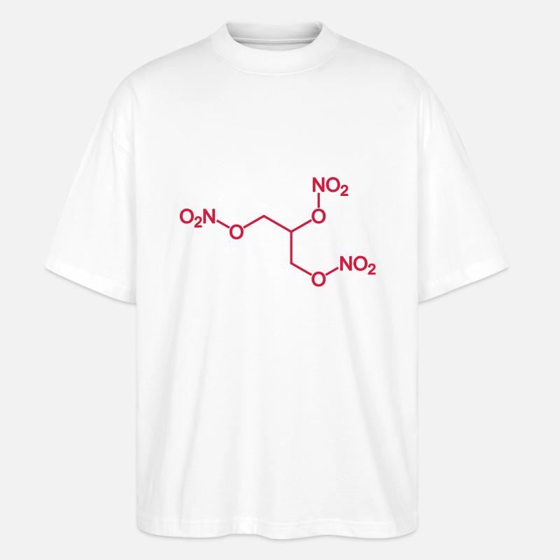 dynamite (nitroglycerin) - Stanley/Stella Oversized Unisex Organic T-shirt Blaster 2.0 - white