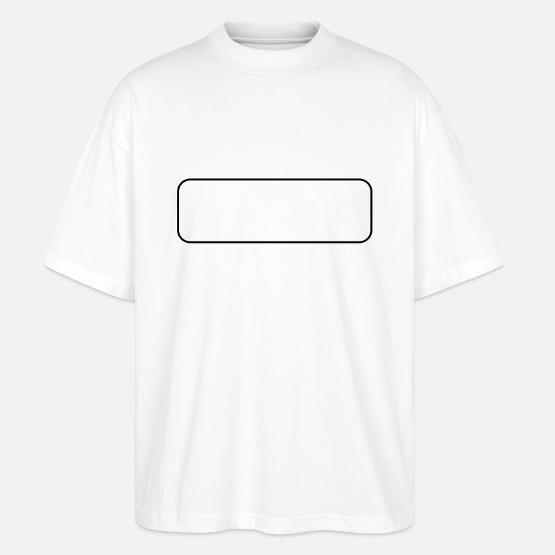 Abgerundetes Rechteck - Stanley/Stella Oversized Unisex Bio T-Shirt Blaster 2.0 - Weiß