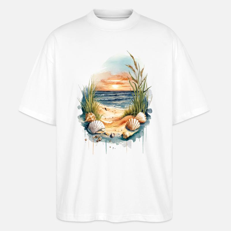 Meerblick - Stanley/Stella Oversized Unisex Bio T-Shirt Blaster 2.0 - Weiß