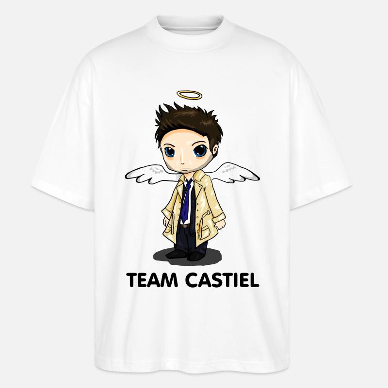 Team Castiel (Licht) - Stanley/Stella Oversized Unisex Bio T-Shirt Blaster 2.0 - Weiß
