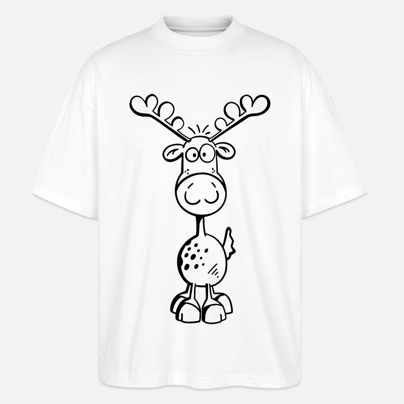 Mignon élan - T-shirt bio Blaster 2.0 coupe oversize Stanley/Stella Unisexe - blanc