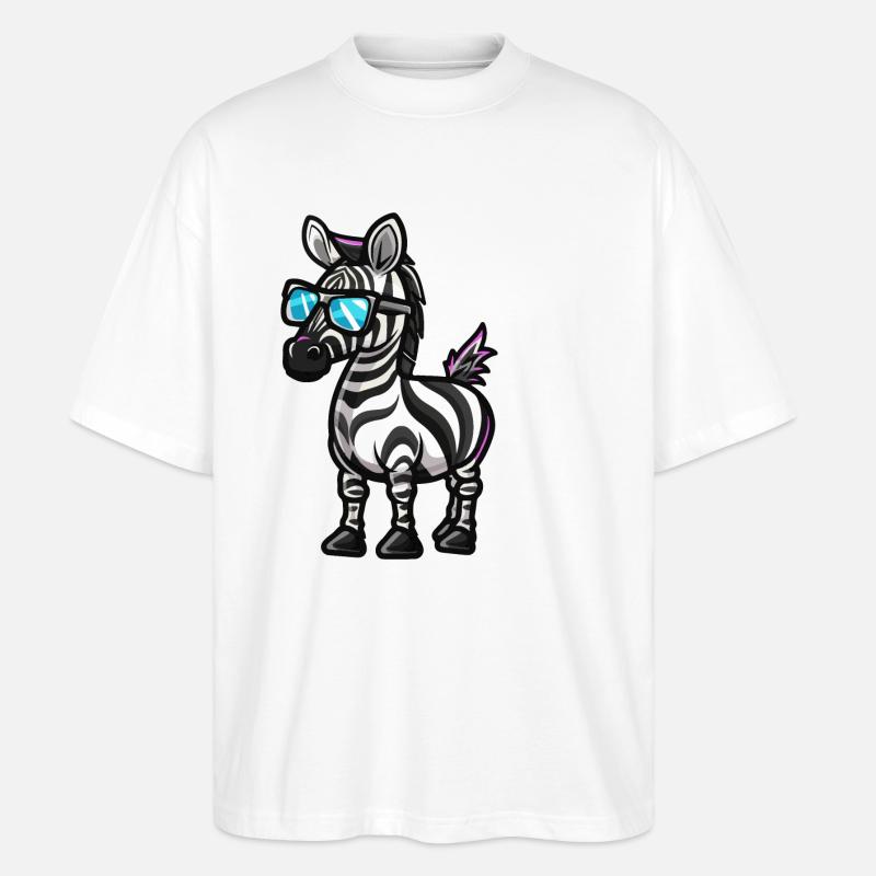 Zebra Tier - Stanley/Stella Oversized Unisex Bio T-Shirt Blaster 2.0 - Weiß