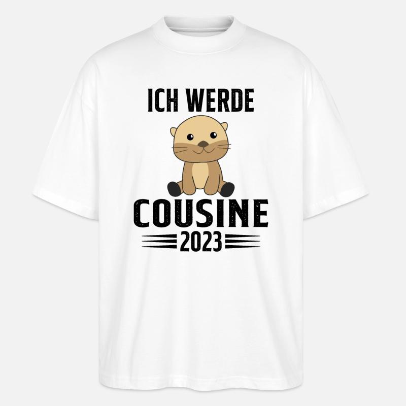 Ich werde Cousin 2023 - T-shirt bio Blaster 2.0 coupe oversize Stanley/Stella Unisexe - blanc
