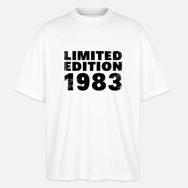 Édition limitée 1983 - 40e anniversaire - T-shirt bio Blaster 2.0 coupe oversize Stanley/Stella Unisexe - blanc