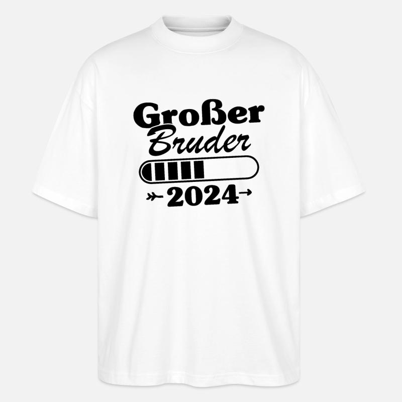 Großer Bruder Loading 2024 - Stanley/Stella Oversized Unisex Bio T-Shirt Blaster 2.0 - Weiß