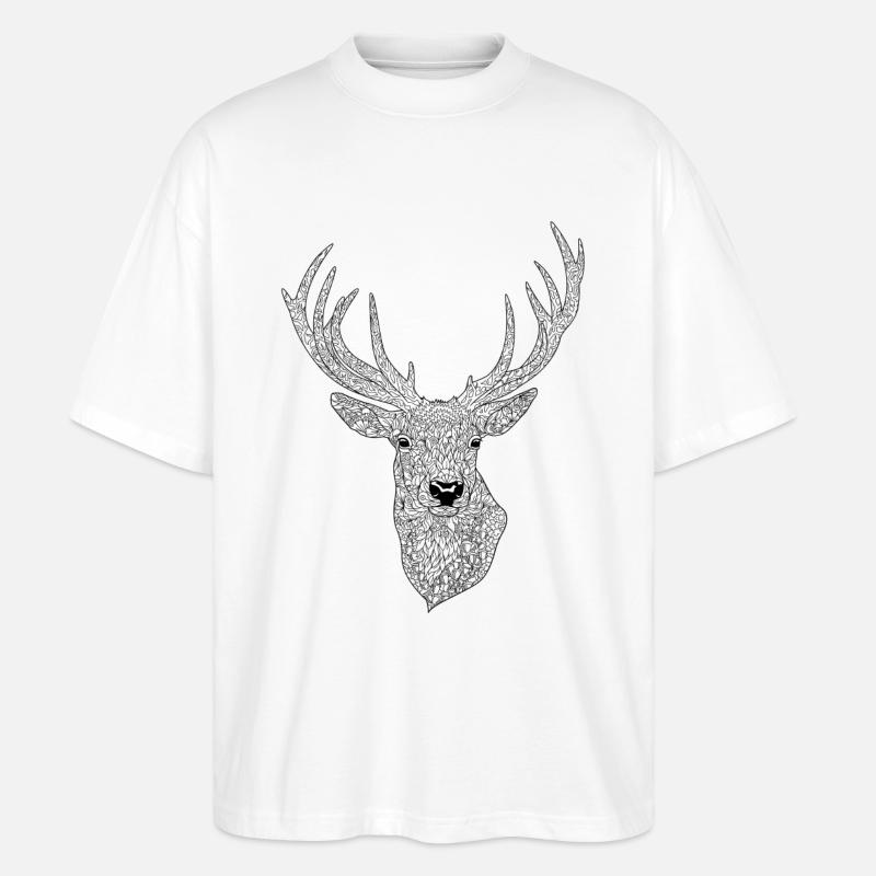 Hirsch Mustermann - Stanley/Stella Oversized Unisex Bio T-Shirt Blaster 2.0 - Weiß
