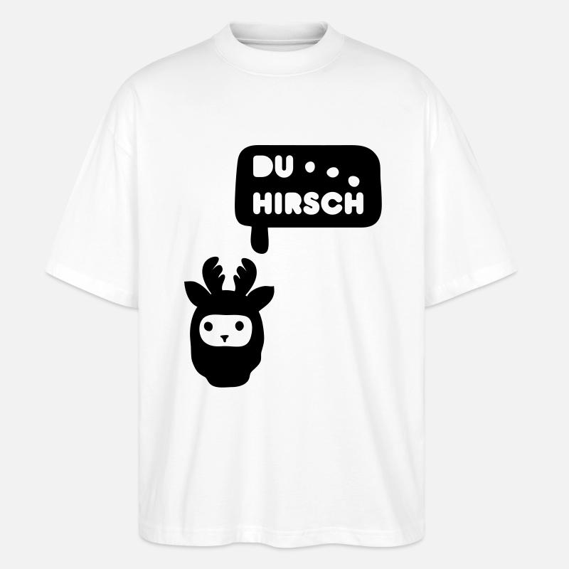 vous Hirsch - T-shirt bio Blaster 2.0 coupe oversize Stanley/Stella Unisexe - blanc