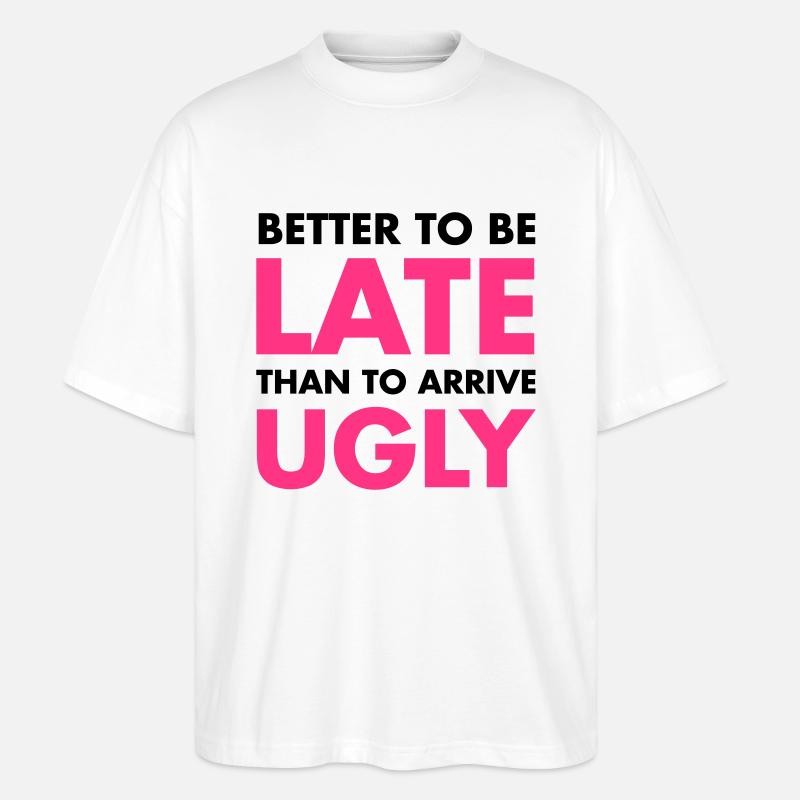 Late - Stanley/Stella Oversized Unisex Bio T-Shirt Blaster 2.0 - Weiß