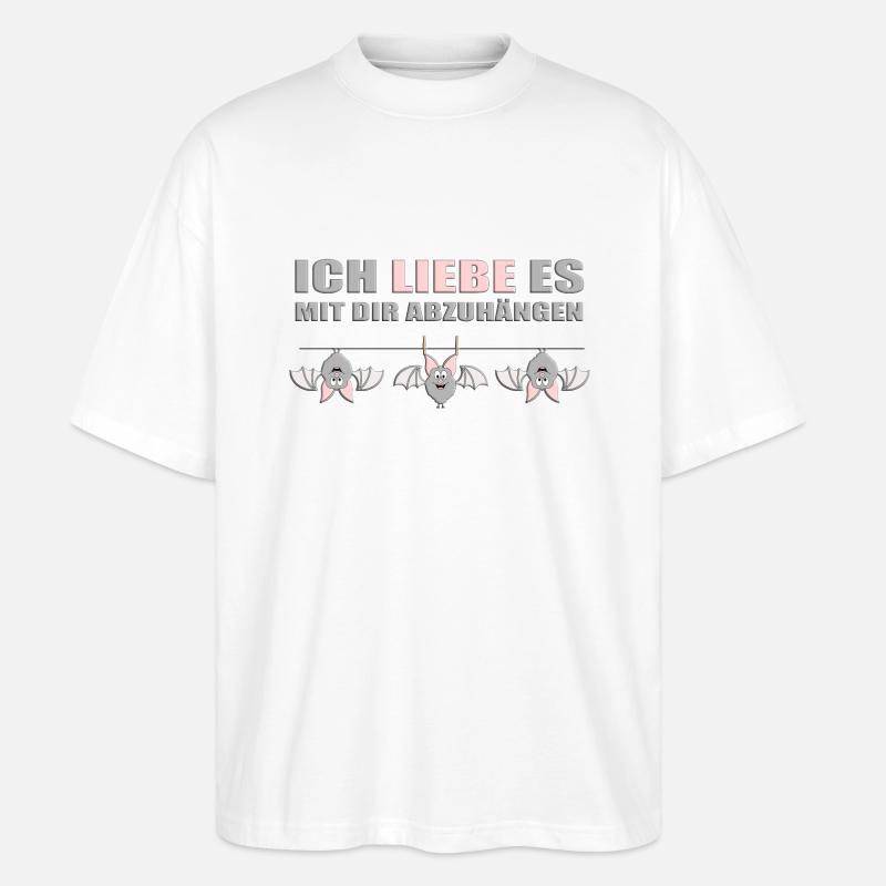 FLEDERMÄUSE - FREUND - ABHÄNGEN - FREUNDSCHAFT - Stanley/Stella Oversized Unisex Bio T-Shirt Blaster 2.0 - Weiß