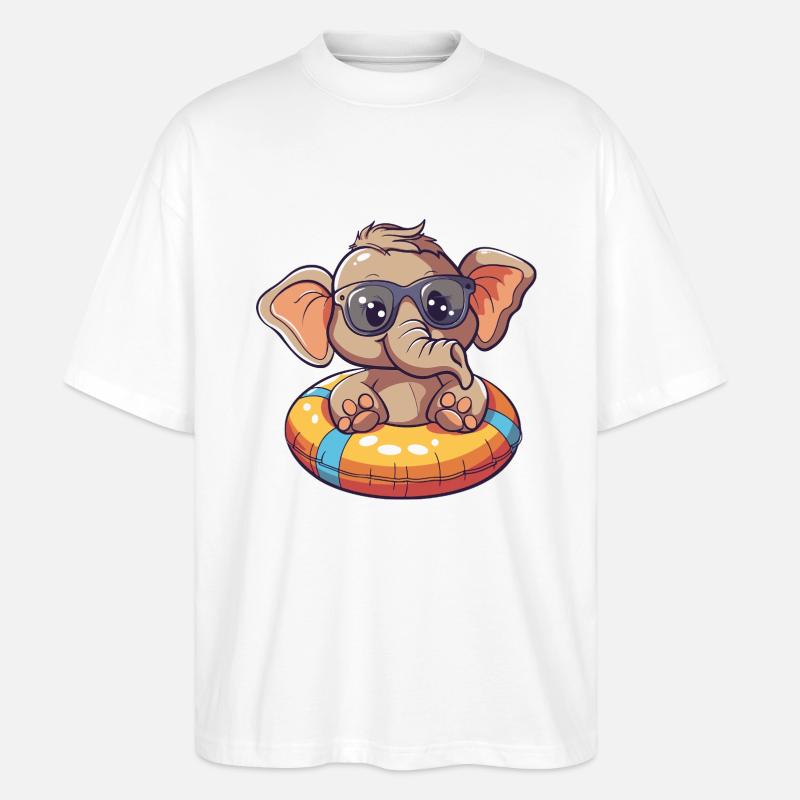 Mammut Comic Cool - Stanley/Stella Oversized Unisex Organic T-shirt Blaster 2.0 - white