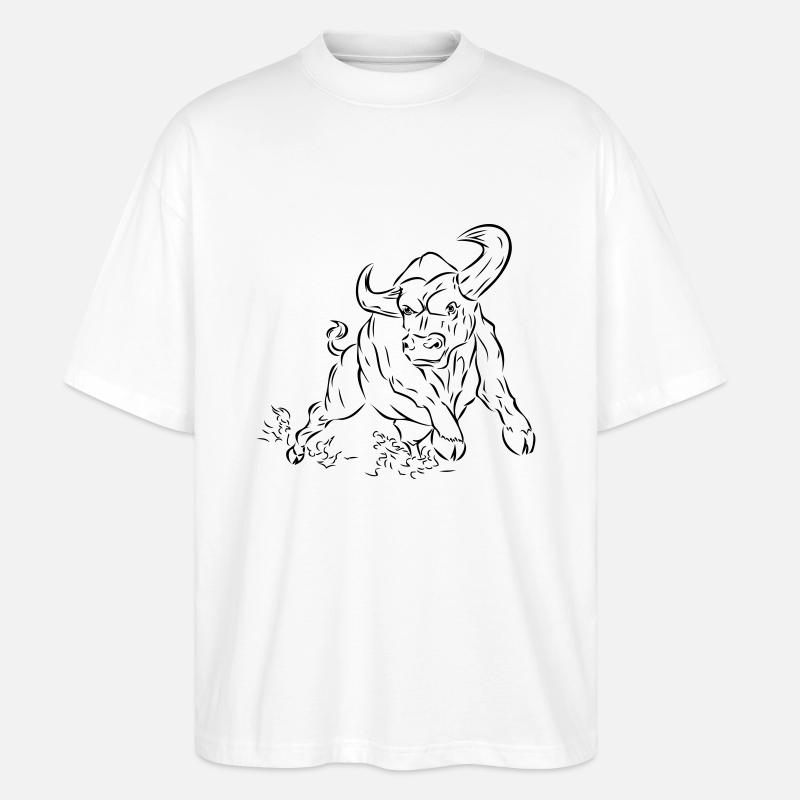 Stier - Stanley/Stella Oversized Unisex Bio T-Shirt Blaster 2.0 - Weiß