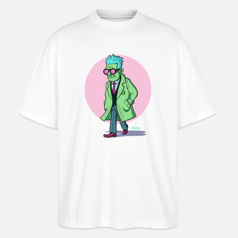 Der Kommissar - Stanley/Stella Oversized Unisex Bio T-Shirt Blaster 2.0 - Weiß