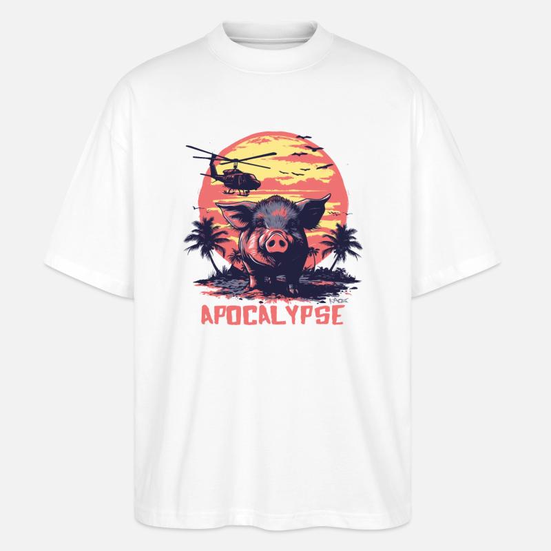 Cochon de l’apocalypse - T-shirt bio Blaster 2.0 coupe oversize Stanley/Stella Unisexe - blanc