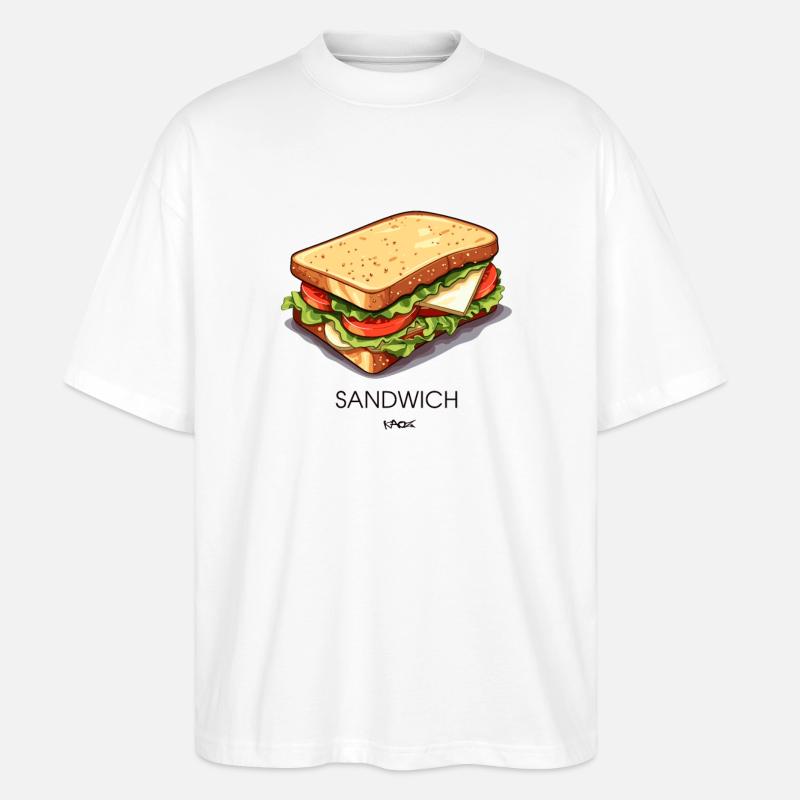 Ein einfaches Sandwich - Stanley/Stella Oversized Unisex Bio T-Shirt Blaster 2.0 - Weiß