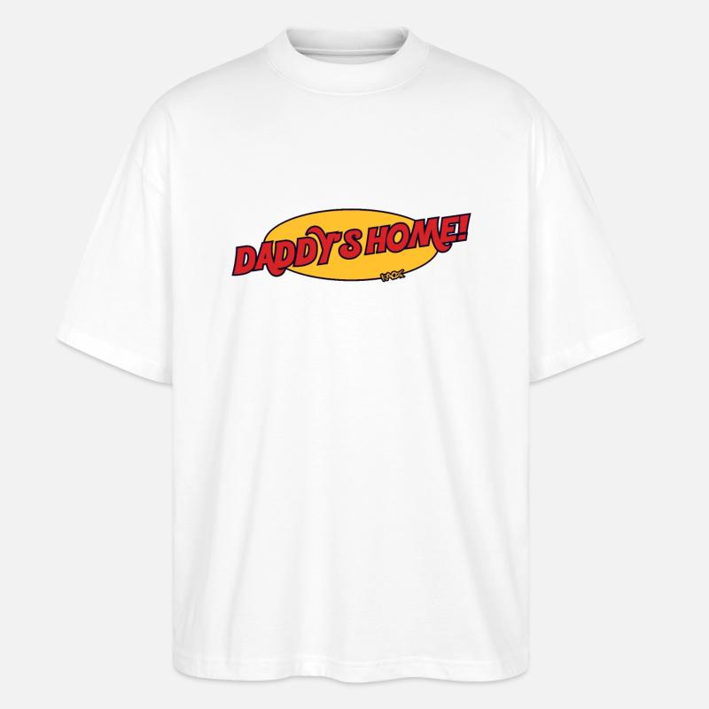 Daddy ist zu Hause - Stanley/Stella Oversized Unisex Bio T-Shirt Blaster 2.0 - Weiß