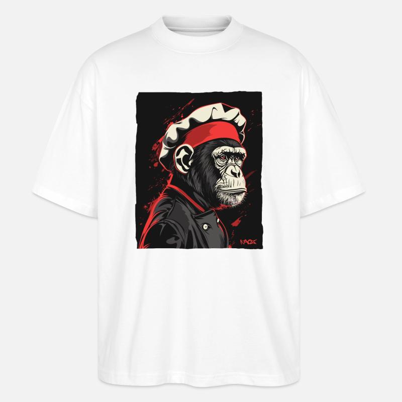 Monkey Chef and Monkey Chef - Stanley/Stella Oversized Unisex Organic T-shirt Blaster 2.0 - white