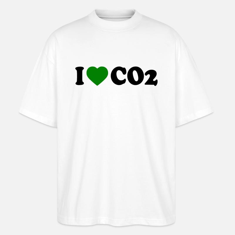 I love co2 - Stanley/Stella Oversized Unisex Bio T-Shirt Blaster 2.0 - Weiß