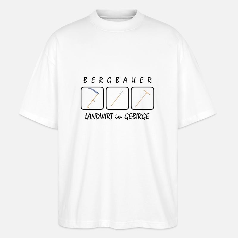 Bergbauer - Stanley/Stella Oversized Unisex Bio T-Shirt Blaster 2.0 - Weiß