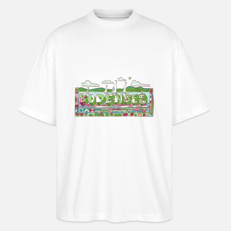 Bodensee - Stanley/Stella Oversized Unisex Bio T-Shirt Blaster 2.0 - Weiß