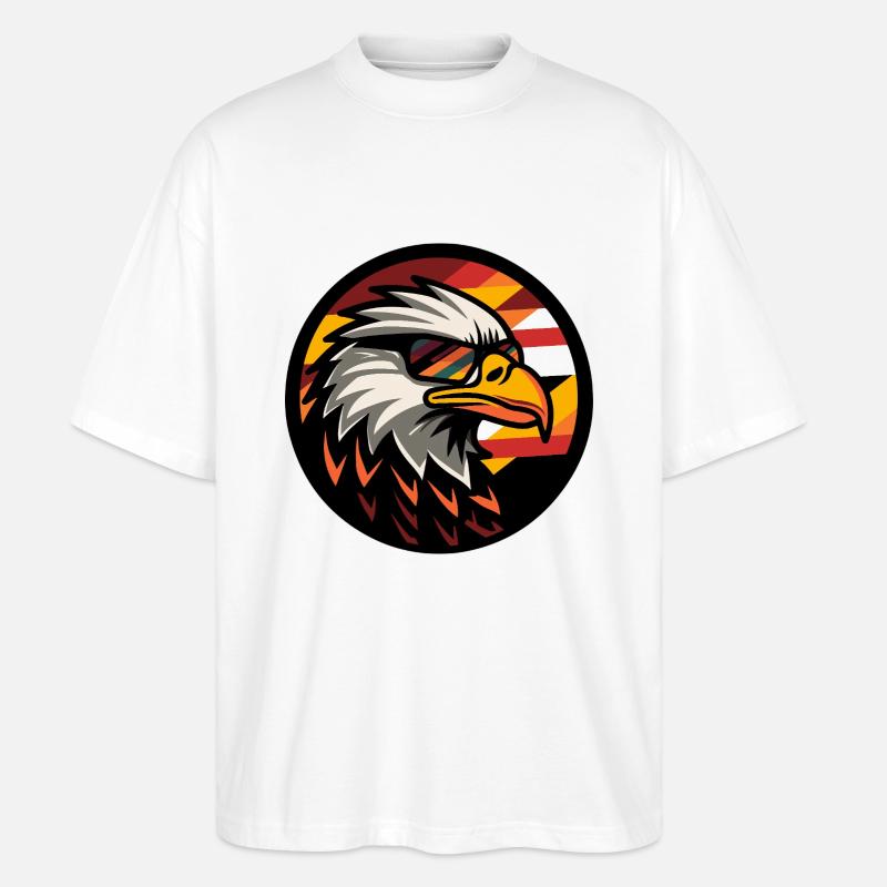 Eagle Comic Cool Summer - Stanley/Stella Oversized Unisex Organic T-shirt Blaster 2.0 - white
