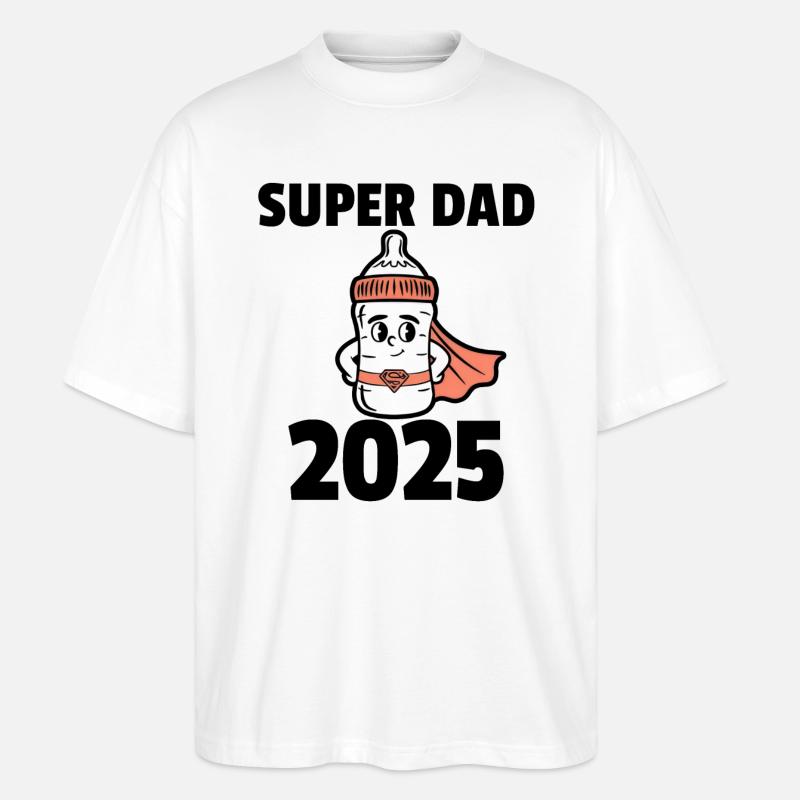 Super papa 2025 - T-shirt bio Blaster 2.0 coupe oversize Stanley/Stella Unisexe - blanc