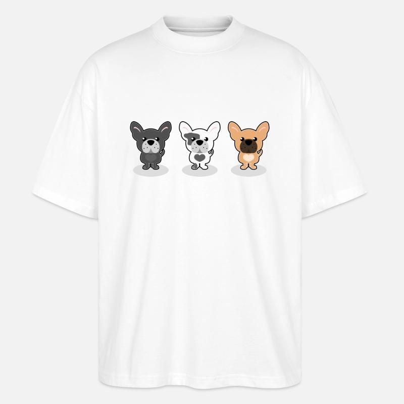 Frenchies - Stanley/Stella Oversized Unisex Bio T-Shirt Blaster 2.0 - Weiß