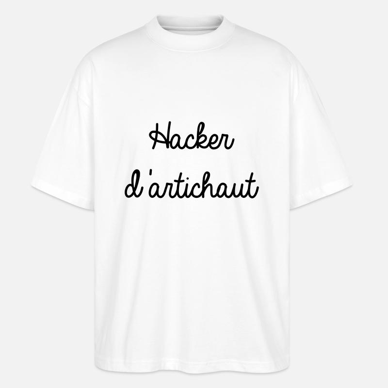 hacker d'artichaut - T-shirt bio Blaster 2.0 coupe oversize Stanley/Stella Unisexe - blanc