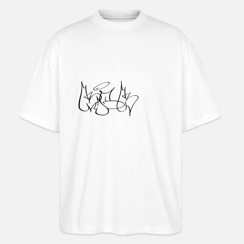 KICK - Graffiti Throw-Up - Stanley/Stella Oversized Unisex Bio T-Shirt Blaster 2.0 - Weiß