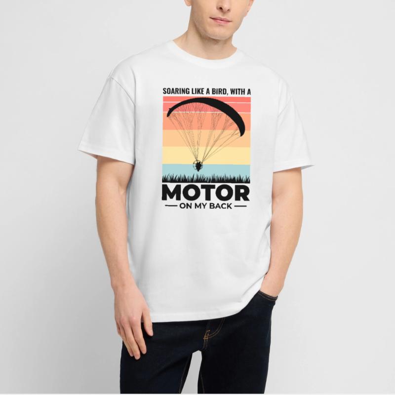 Paramotor Pilot Paramotoring Powered Paraglider Stanley/Stella Oversized Unisex Organic T-shirt Blaster 2.0