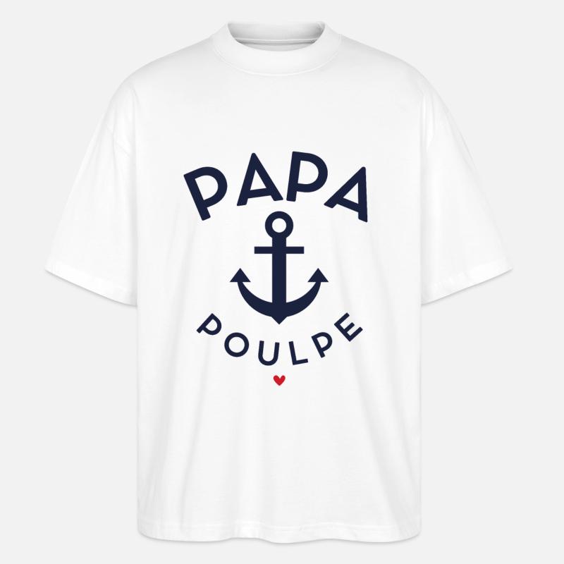 PAPA OCOPUS Anker - Stanley/Stella Oversized Unisex Bio T-Shirt Blaster 2.0 - Weiß