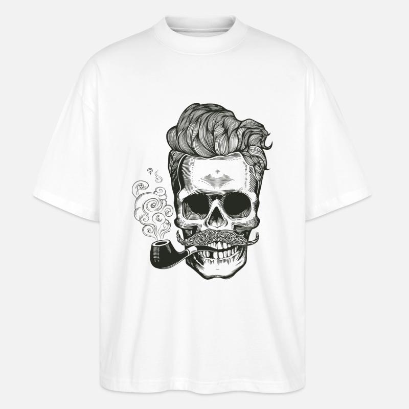 skull_pipe - T-shirt bio Blaster 2.0 coupe oversize Stanley/Stella Unisexe - blanc