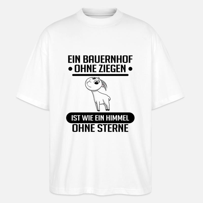 Ziege Ziegenbock Bock - Stanley/Stella Oversized Unisex Bio T-Shirt Blaster 2.0 - Weiß