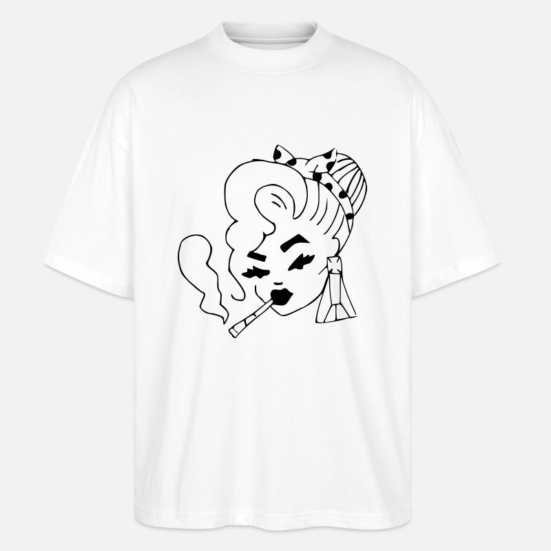 frau - Stanley/Stella Oversized Unisex Bio T-Shirt Blaster 2.0 - Weiß
