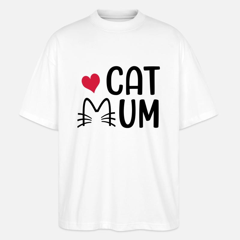 Cat - Stanley/Stella Oversized Unisex Organic T-shirt Blaster 2.0 - white