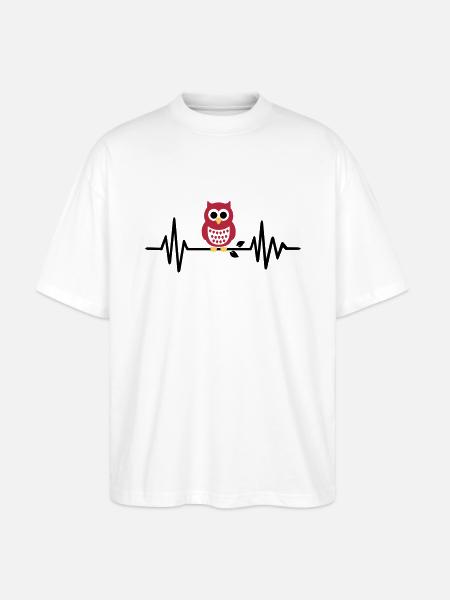 Eule - Stanley/Stella Oversized Unisex Bio T-Shirt Blaster 2.0 - Weiß