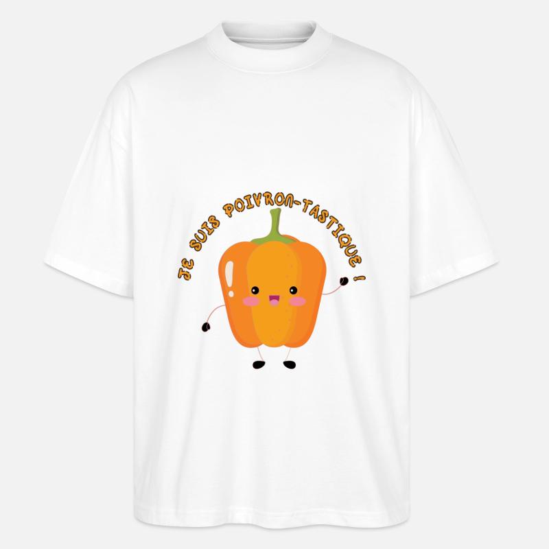 Ich bin ein tastischer Pfeffer - Stanley/Stella Oversized Unisex Bio T-Shirt Blaster 2.0 - Weiß