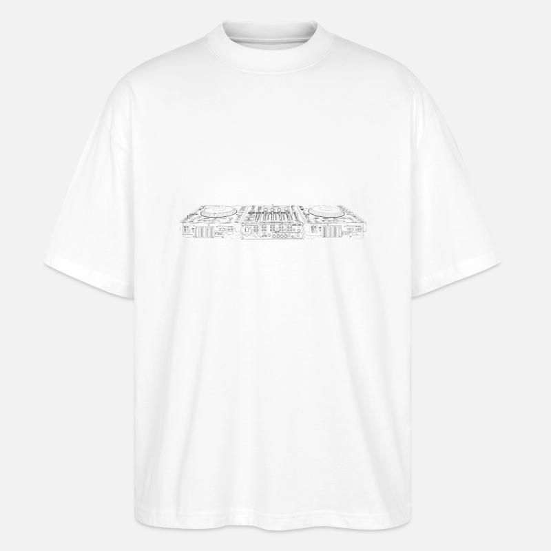 CDJ 1000 DJ-Setup - Stanley/Stella Oversized Unisex Bio T-Shirt Blaster 2.0 - Weiß