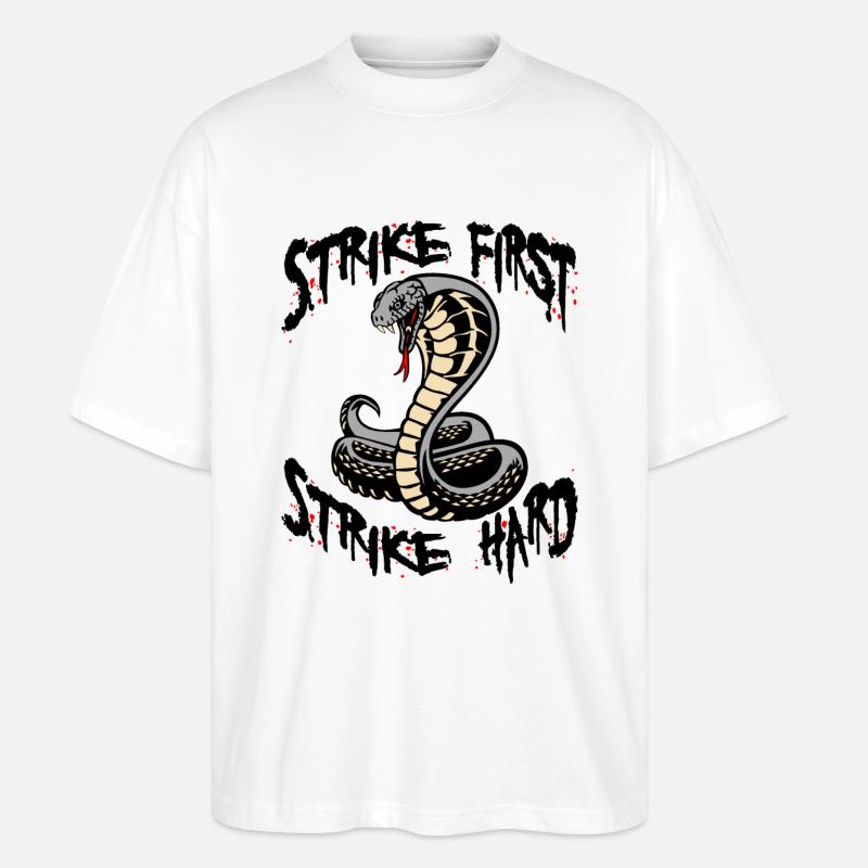 Cobra Strike First Strike Hard - Stanley/Stella Oversized Unisex Bio T-Shirt Blaster 2.0 - Weiß