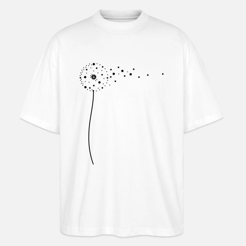 Stylized dandelion - Stanley/Stella Oversized Unisex Organic T-shirt Blaster 2.0 - white