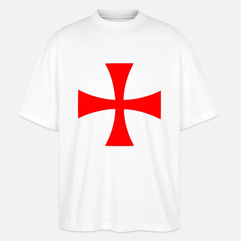 Jerusalem kreuz Jerusalemkreuz - Stanley/Stella Oversized Unisex Bio T-Shirt Blaster 2.0 - Weiß
