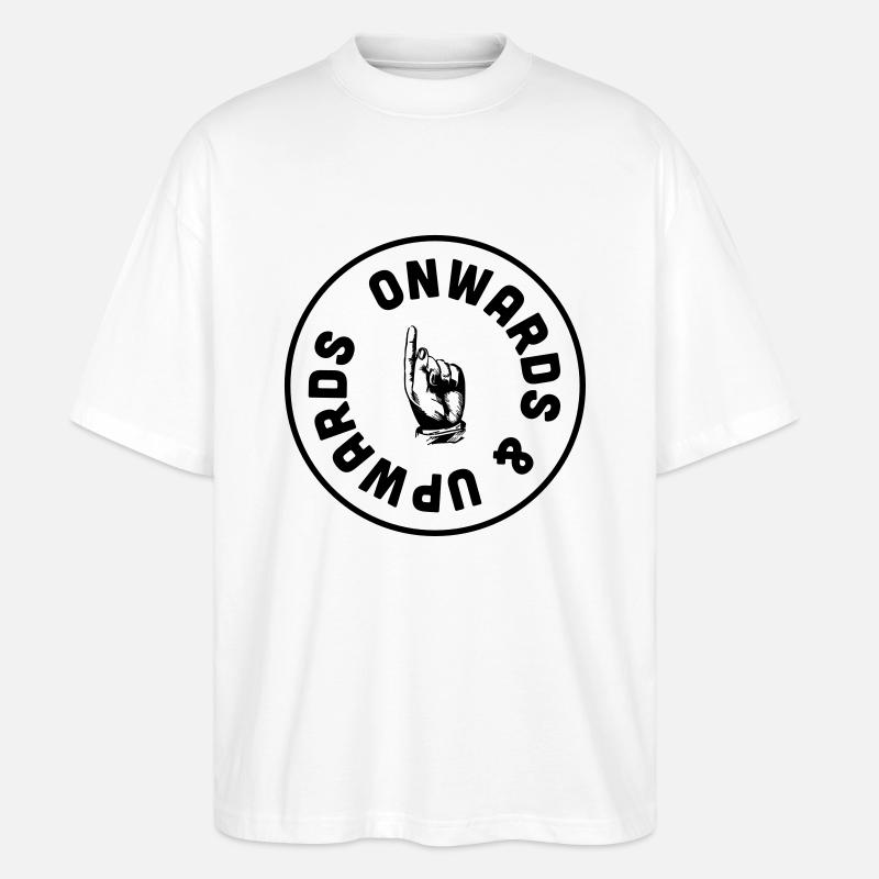 ab und nach oben - Stanley/Stella Oversized Unisex Bio T-Shirt Blaster 2.0 - Weiß