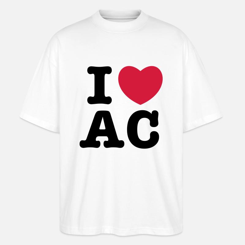 i heart ac - Stanley/Stella Oversized Unisex Bio T-Shirt Blaster 2.0 - Weiß