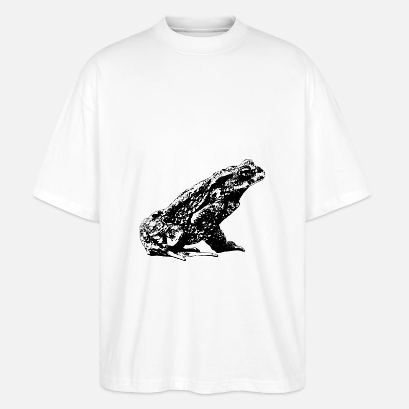 Toad / Bufo Bufo / Graphic - Stanley/Stella Oversized Unisex Organic T-shirt Blaster 2.0 - white