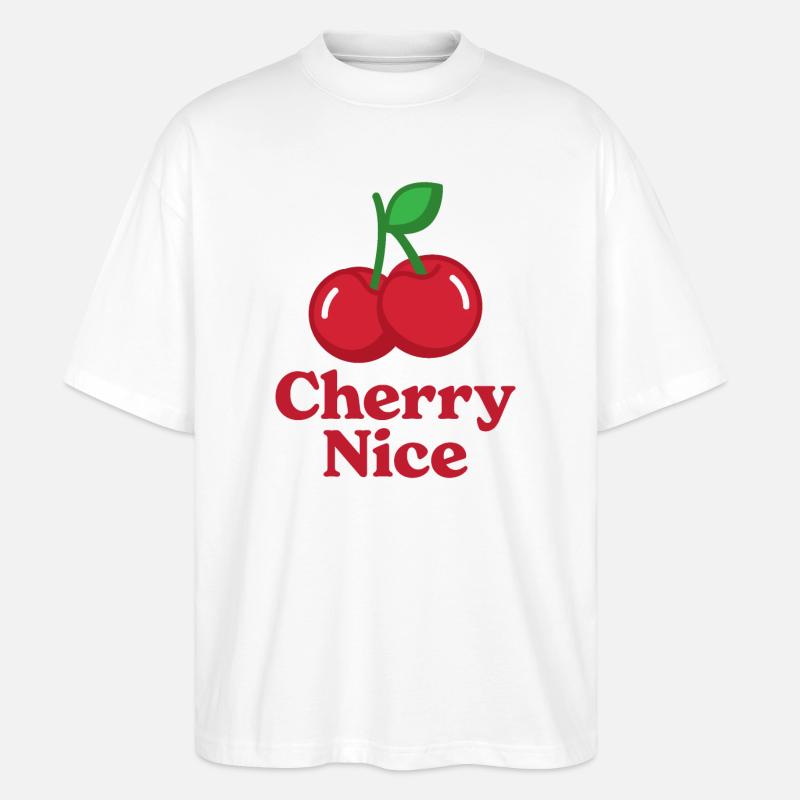 Kirsche Nizza - Stanley/Stella Oversized Unisex Bio T-Shirt Blaster 2.0 - Weiß