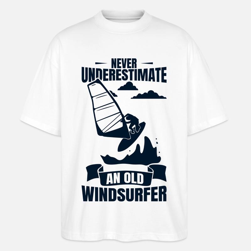 Windsurfender Opa - Stanley/Stella Oversized Unisex Bio T-Shirt Blaster 2.0 - Weiß