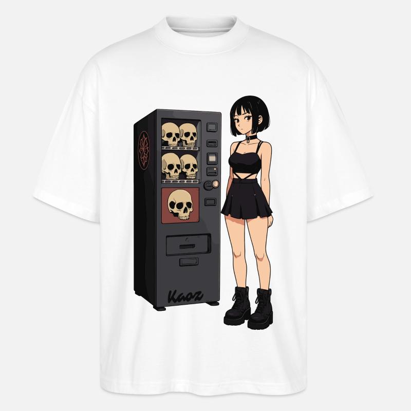 Skull Vending Machine Goth-Mädchen - Stanley/Stella Oversized Unisex Bio T-Shirt Blaster 2.0 - Weiß