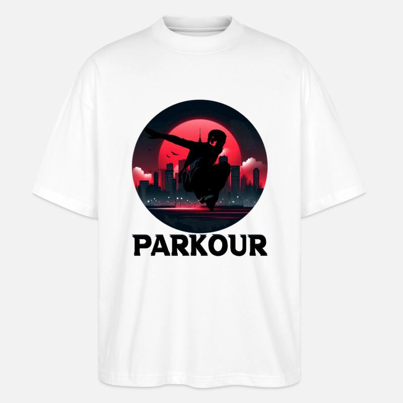 Parkour - Stanley/Stella Oversized Unisex Bio T-Shirt Blaster 2.0 - Weiß