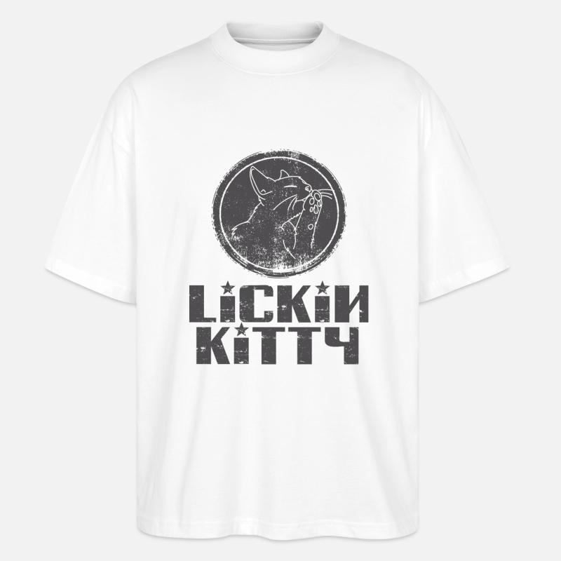 Lickin Kitty - Stanley/Stella Oversized Unisex Bio T-Shirt Blaster 2.0 - Weiß
