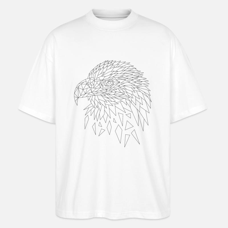 Seeadler Adler Polygone - Stanley/Stella Oversized Unisex Bio T-Shirt Blaster 2.0 - Weiß