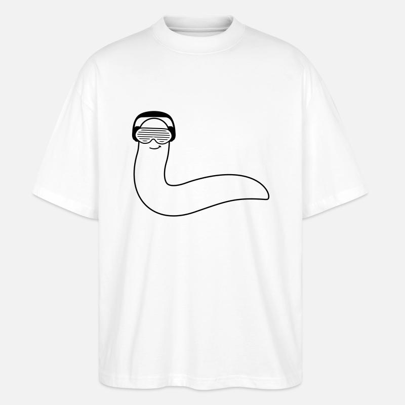 funky_dj_worm - Stanley/Stella Oversized Unisex Bio T-Shirt Blaster 2.0 - Weiß